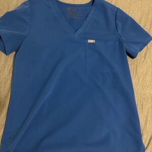 Royal Blue Figs Scrub Top